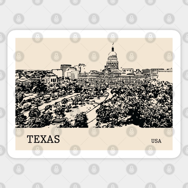 Texas State USA Sticker by Lakeric